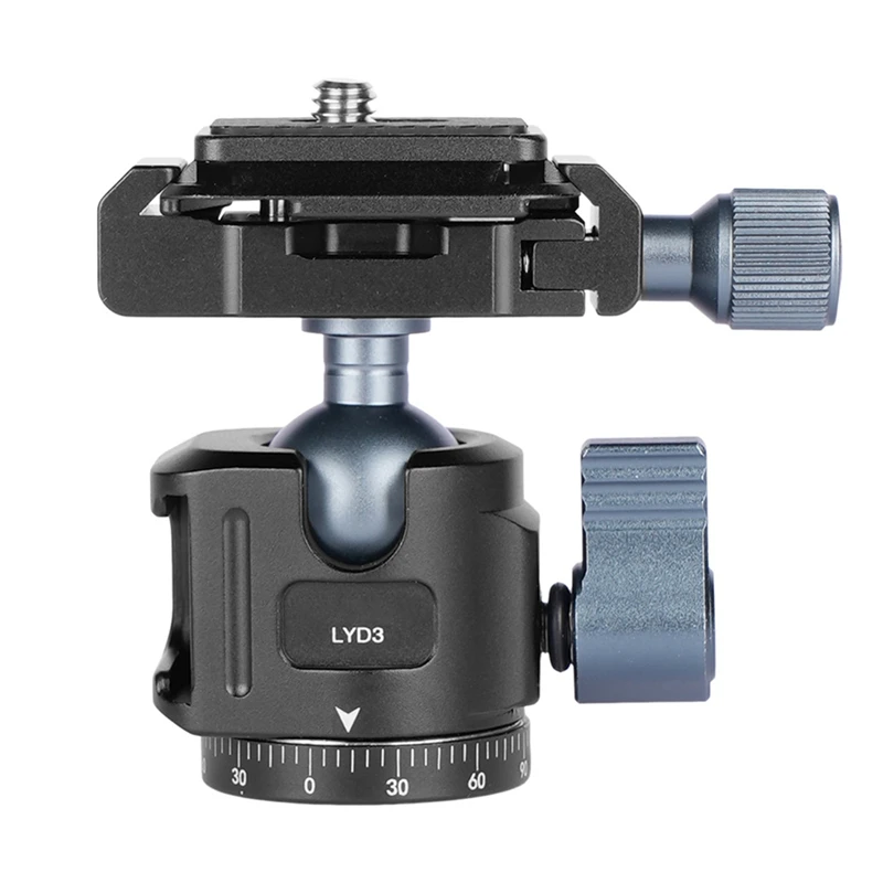 GINWFEIY AU67 Universal Tripod Ball Pan-Tilt with 360° Swivel and Cold Shoe Mount