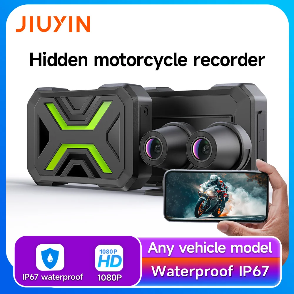JIUYIN Dual Motorcycle DVR WiFi Smart Connect 1080P Action Camera Recorder