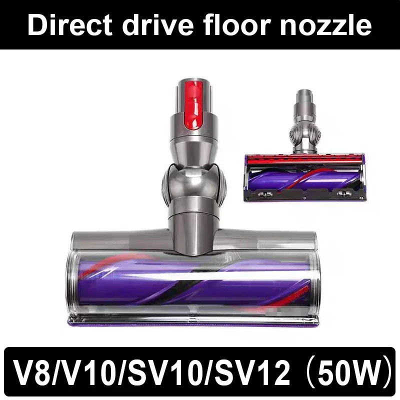 Premium Direct Drive Vacuum Head for Dyson V8 V10 V11 V15 - Hardwood Floor Attachment Bristle Roller Brush Parts