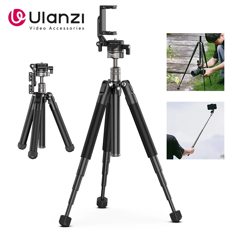 Ulanzi MT-63 Mini Portable Camera Tripod Monopod with Phone Holder