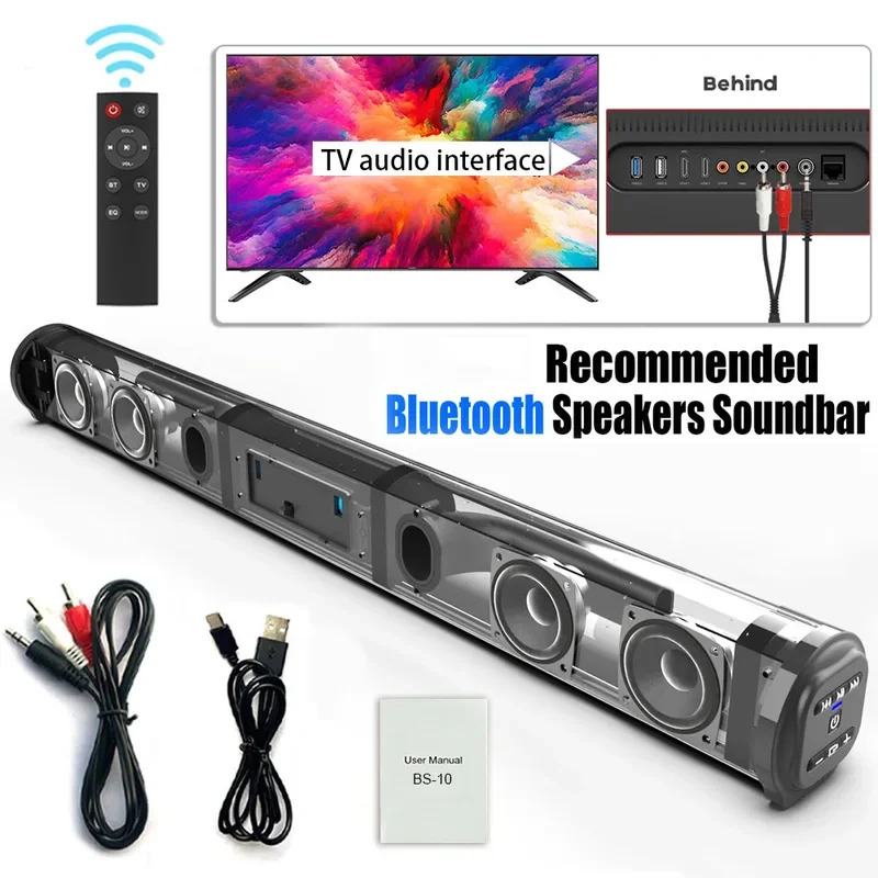 Wireless Bluetooth Soundbar Speaker System for Home Theatre & TV Surround