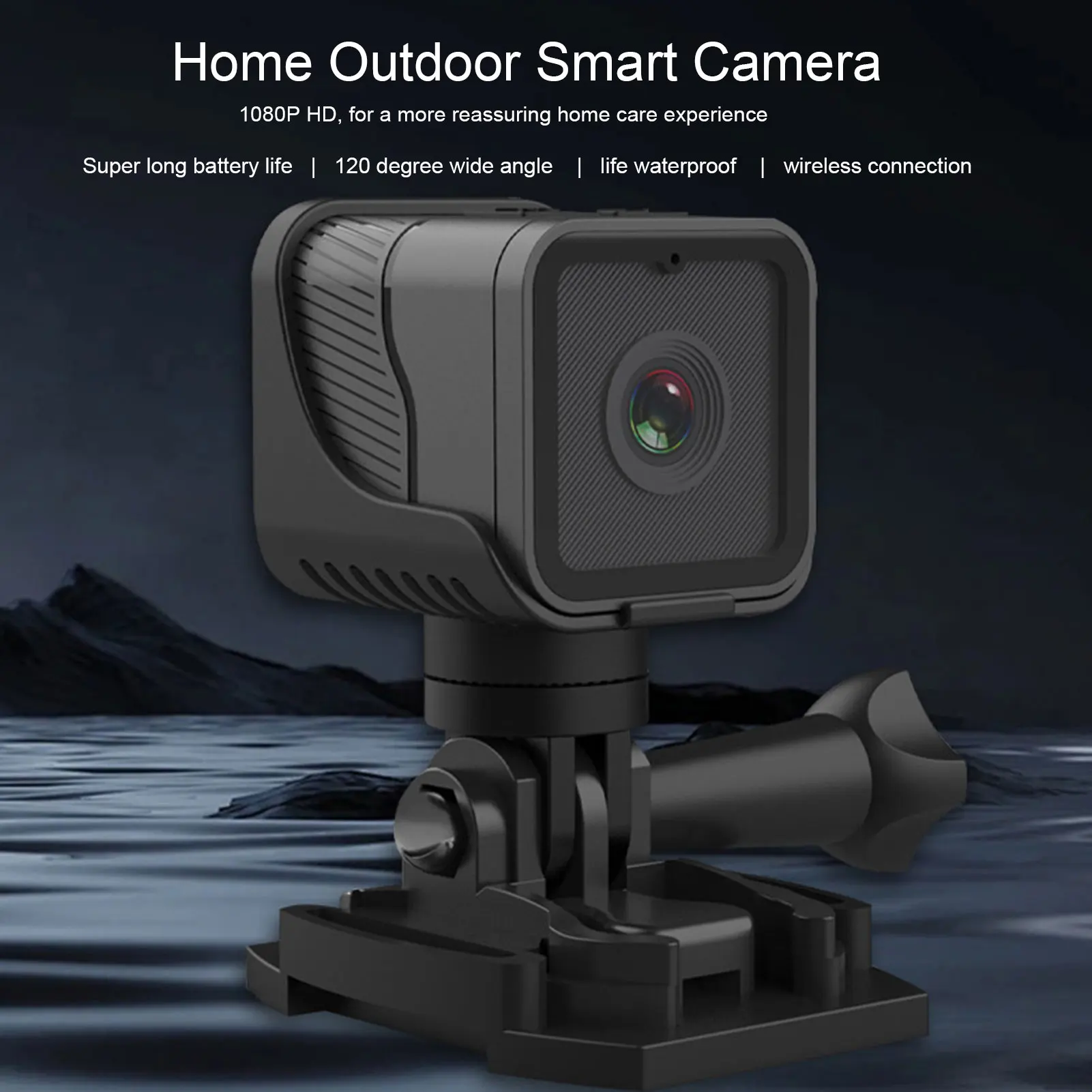 Qiilu 1080P Waterproof Bike Camera Recorder with Loop Recording, 120° Wide Angle Lens