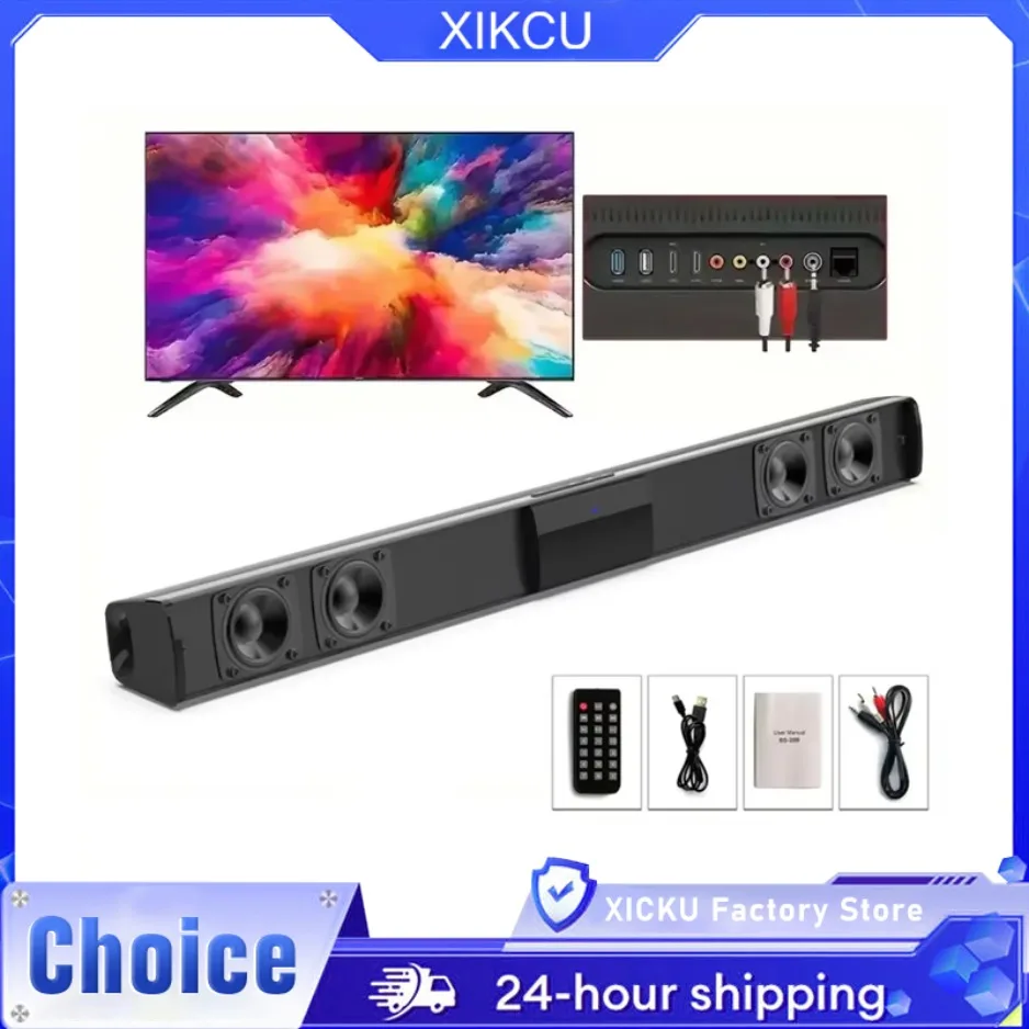 VXIKCU Bluetooth 5.3 Soundbar with Remote Control & Home Cinema Surround Sound