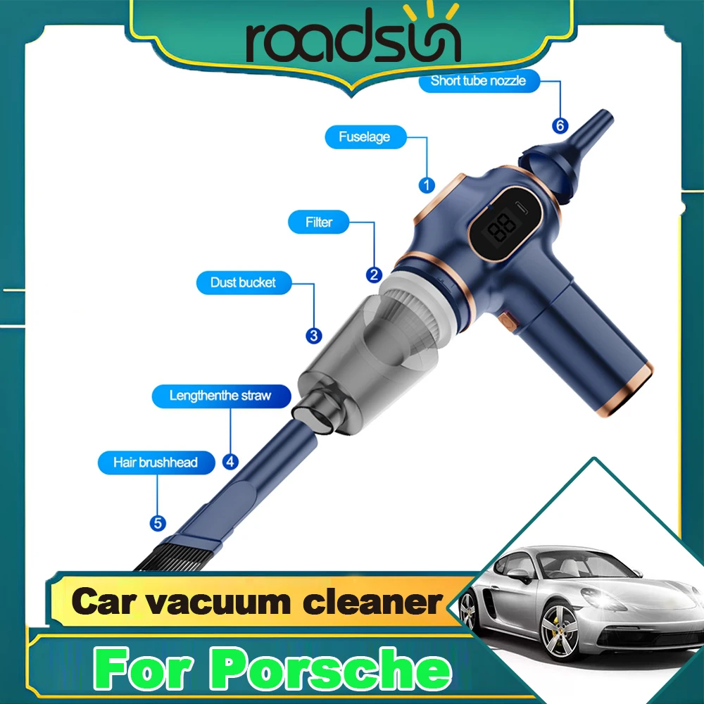 Wireless Portable Car Vacuum Cleaner for Porsche | Handheld Mini