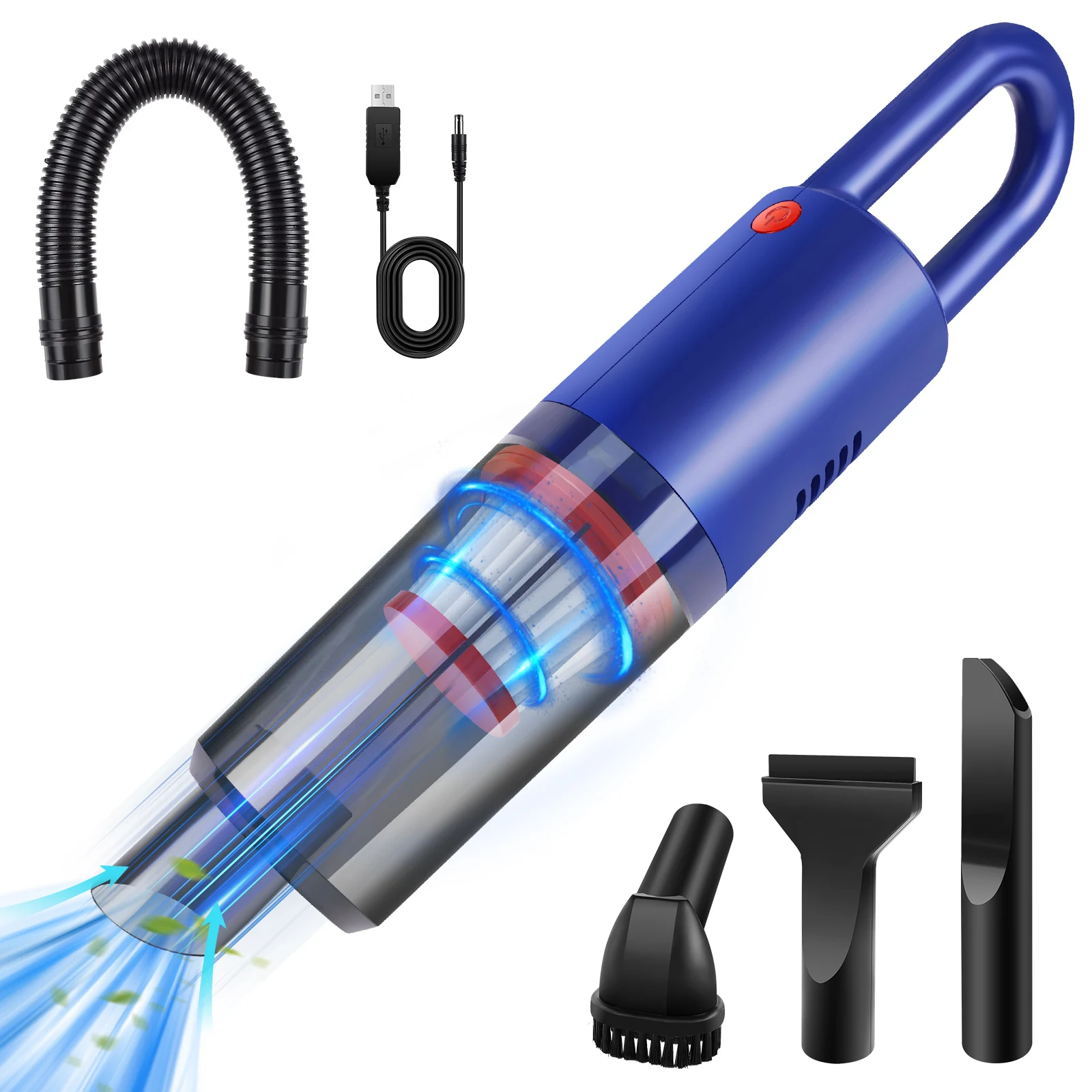 Portable Cordless Car Vacuum Cleaner with 6200PA Suction Power