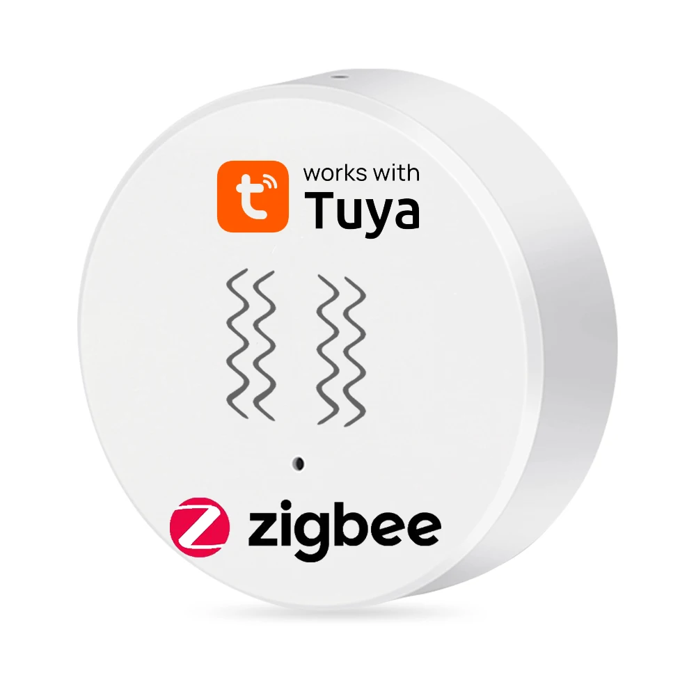 Zigbee Smart Vibration Sensor with Tuya Smart Life APP Compatibility