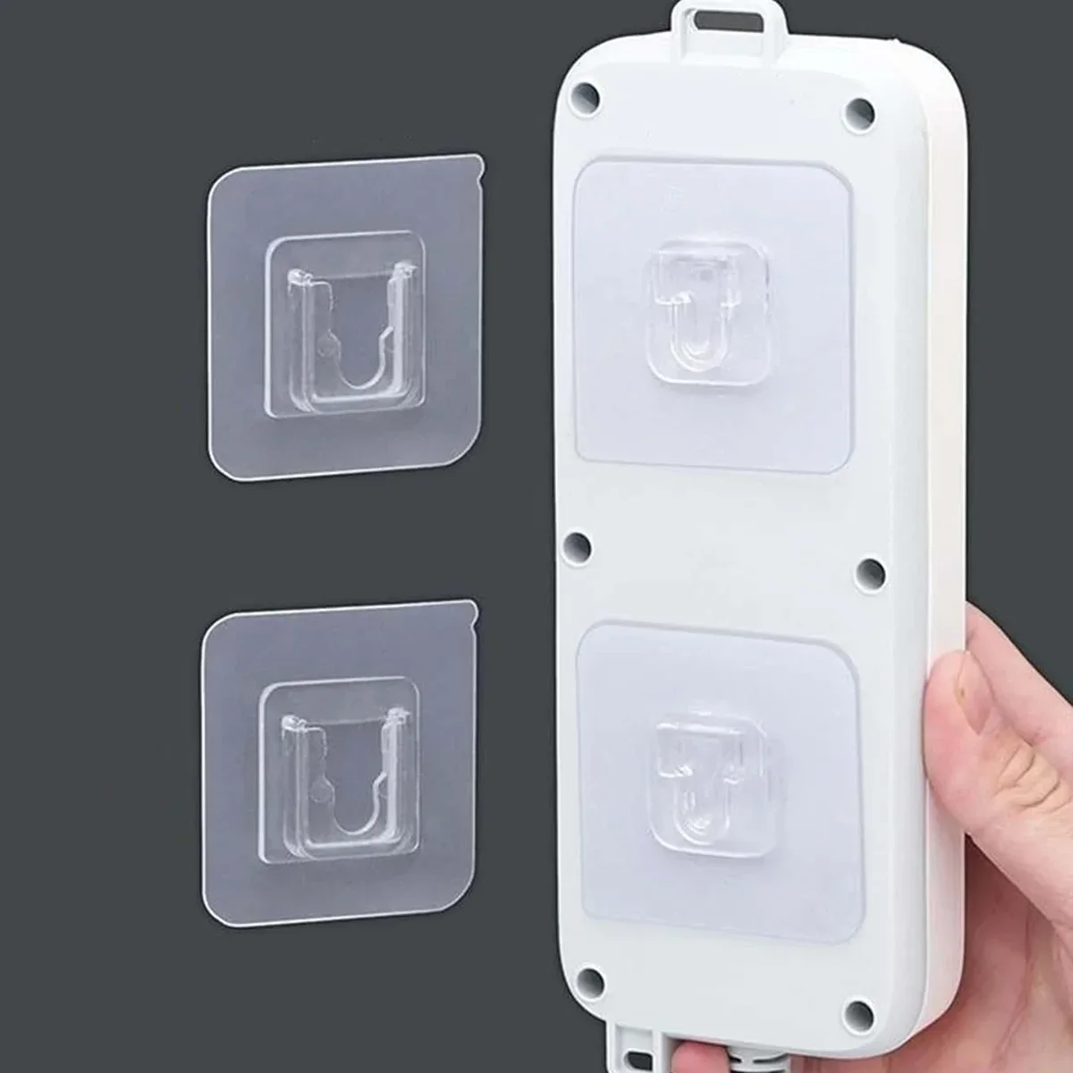 10 Pairs Transparent Wall Self-Adhesive Hooks for Kitchen and Bathroom