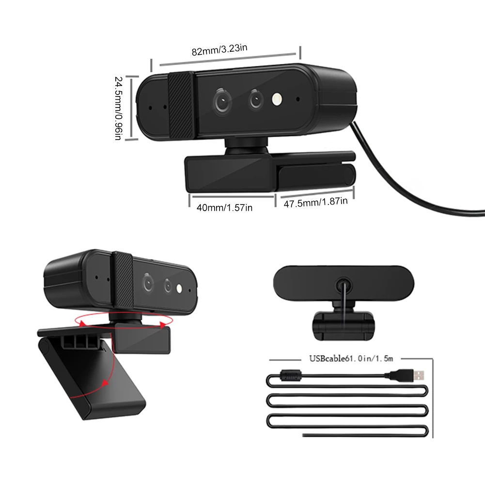 Shunmaii HD 1080P Windows Hello Webcam for Gaming & Live Streaming