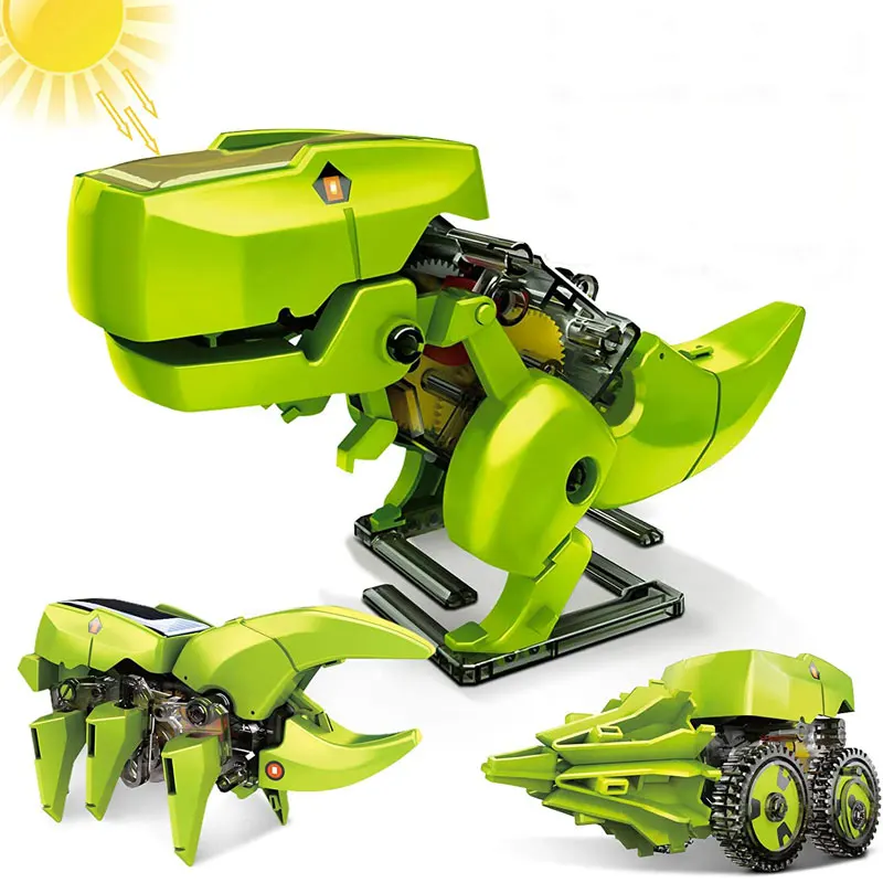 Solar-Powered Dinosaur STEM Toy Kit for Children