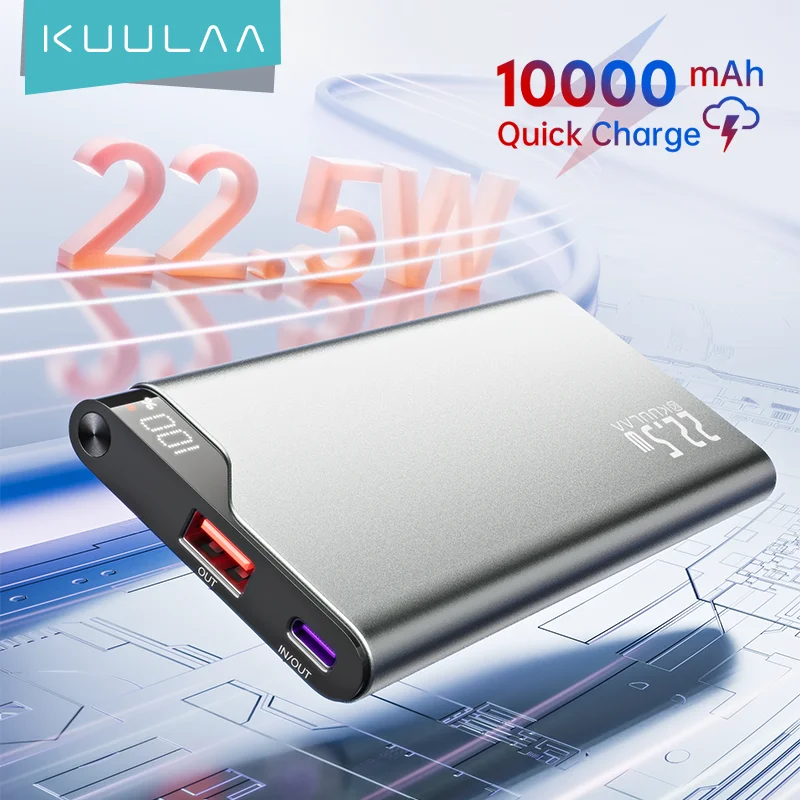 KUULAA 22.5W Fast Charging Power Bank - 10000mAh Portable Charger