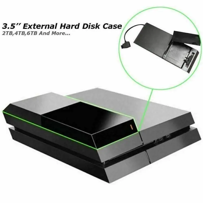 Sony PS4 External Hard Drive Case - 3.5 Inch HDD Enclosure