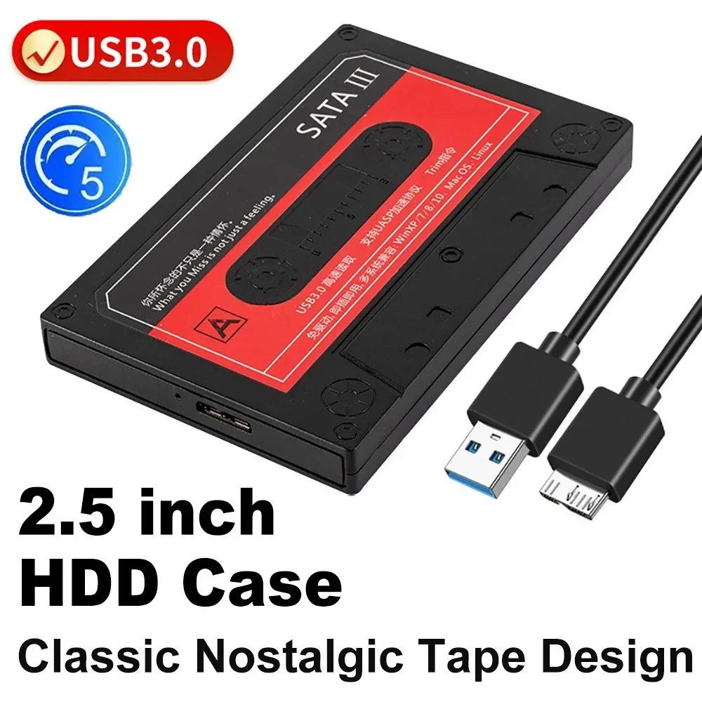 ICANING 2.5-inch SATA to USB 3.0 External Hard Drive Case with DIY Sticker