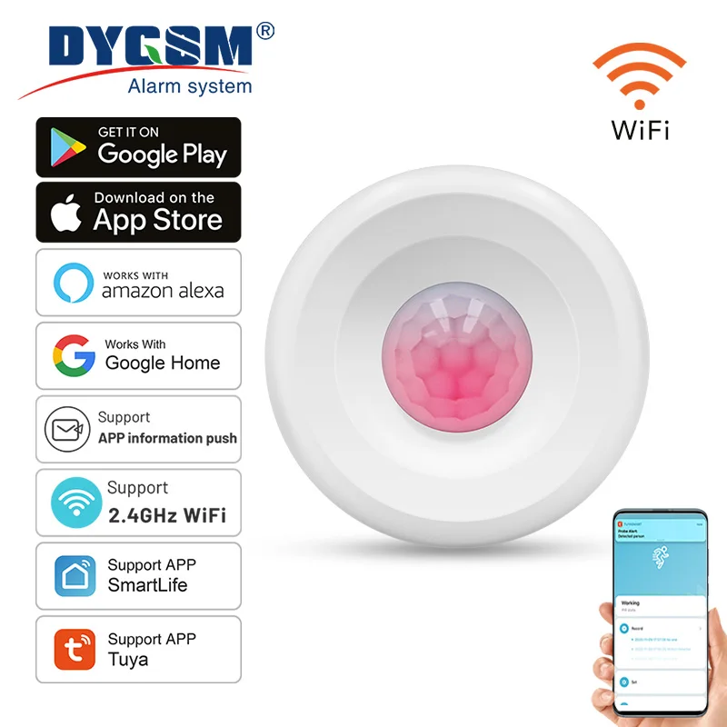 Tuya WiFi PIR Motion Sensor for Smart Home Security