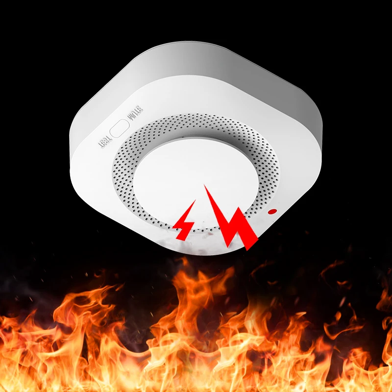 Smart Smoke Fire Alarm Independent Sensor for Home Warehouse Security