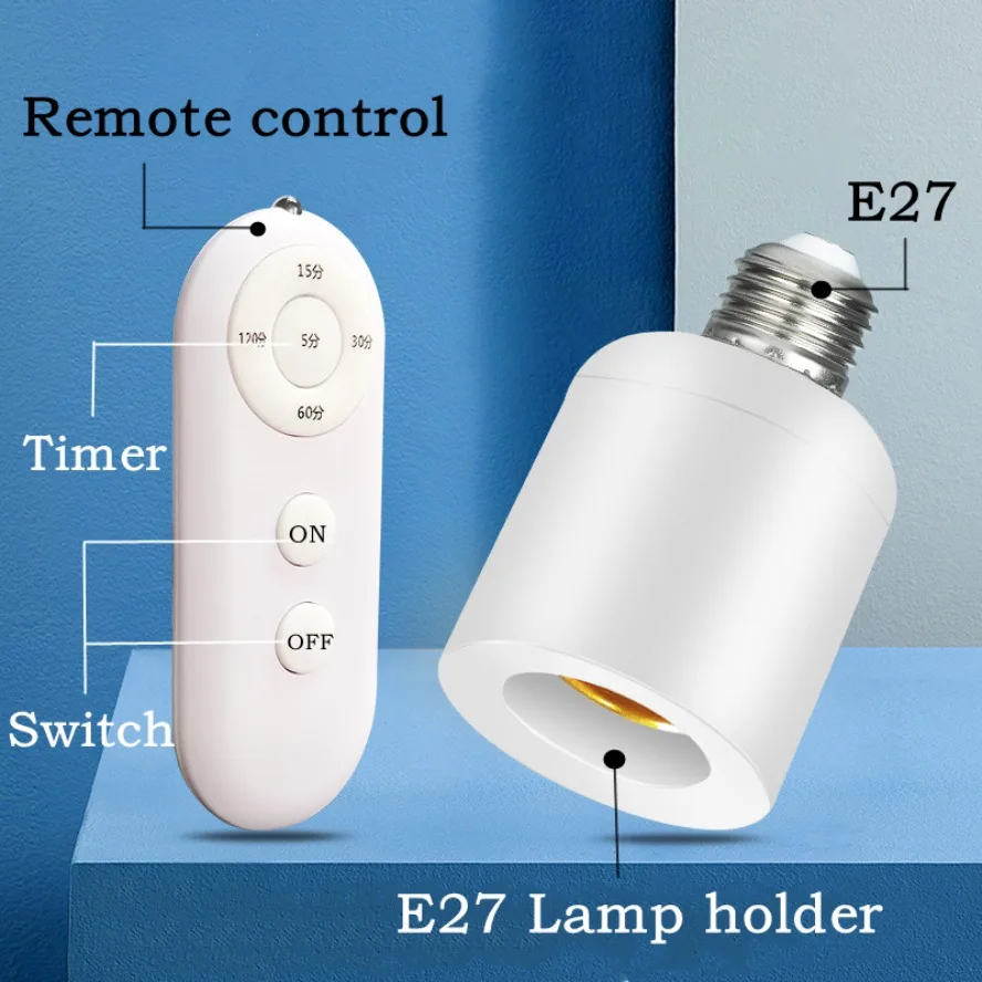 Smart Wireless Remote Control E27 Lamp Holder with Timer Switch