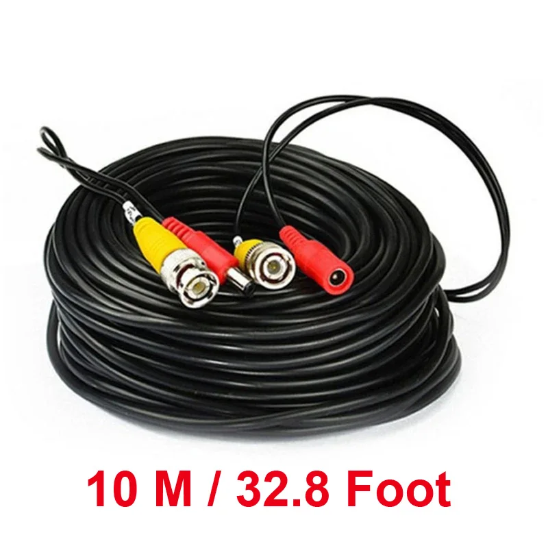 10M BNC Cable for CCTV Security Cameras - Video & Power Transmission