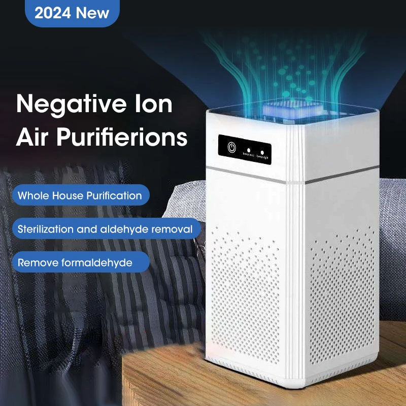 NOCCLILI Negative Ion Air Purifier with Replaceable HEPA Filter for Cars, Rooms, and Kitchens