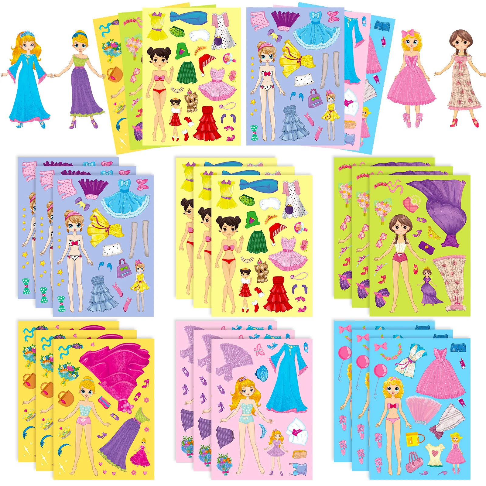 Children's DIY Princess Puzzle Sticker Game Set - Educational Toy