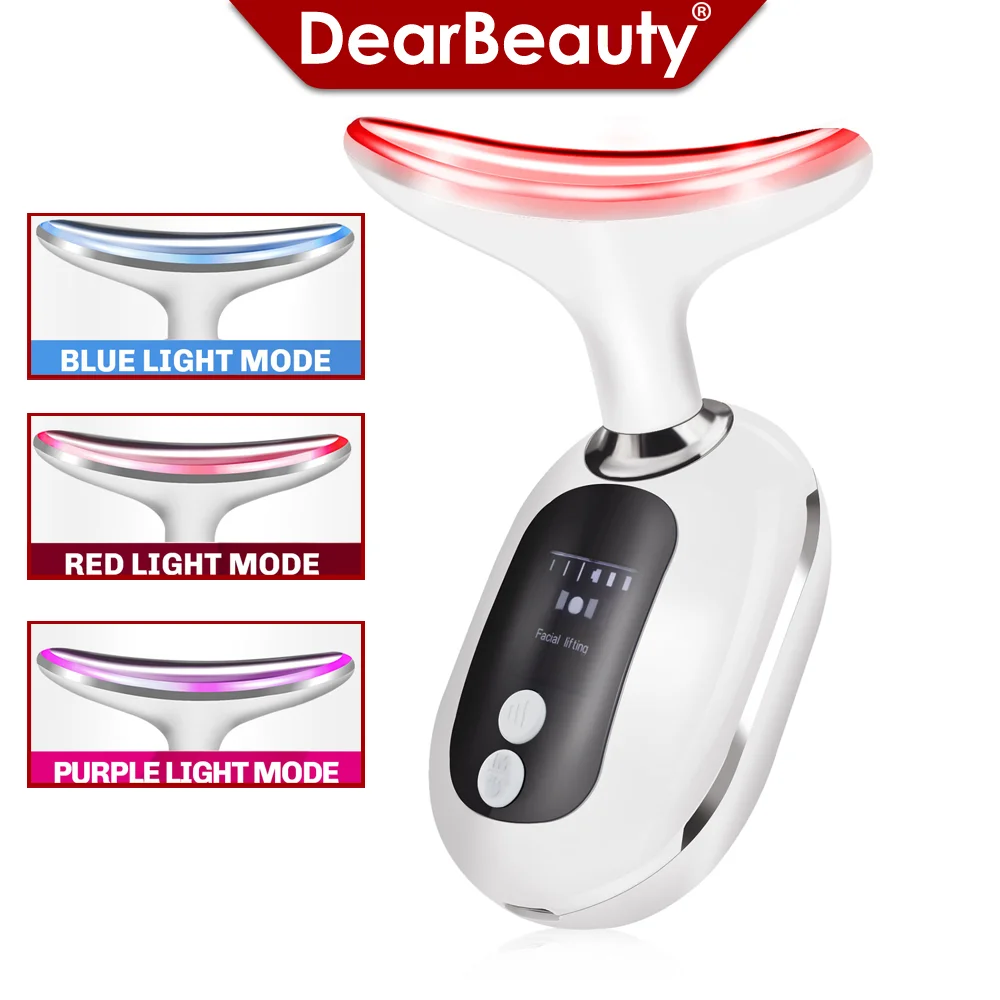 DearBeauty Neck Face Beauty Device with LED Light Therapy and Wrinkle Removal