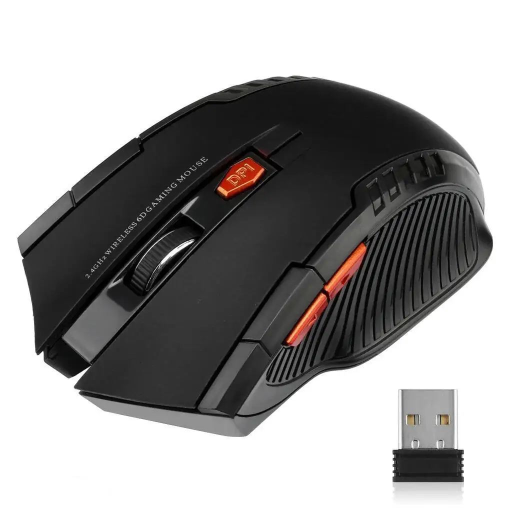SUPMANGO 2.4G Wireless Gaming Mouse with 1600DPI Opto-electronic Sensor and USB Receiver