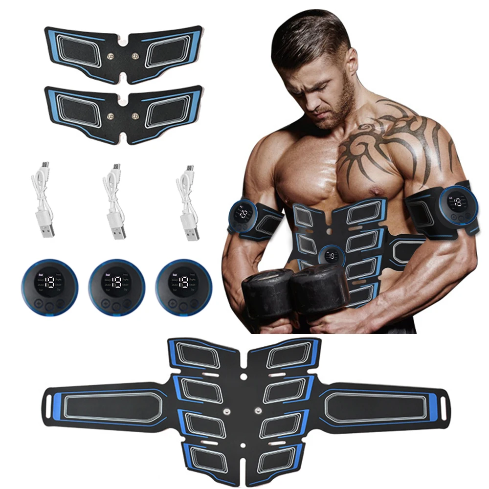 USB Rechargeable Abdominal Muscle Trainer & Massager Belt