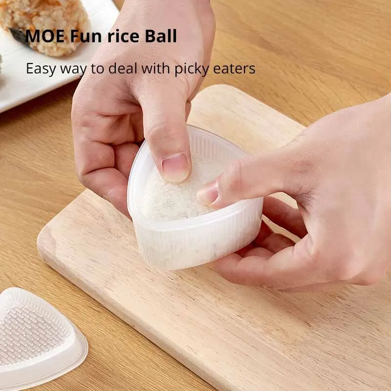 4PCS DIY Sushi Mold Set - Onigiri Rice Ball & Triangular Sushi Maker Kit