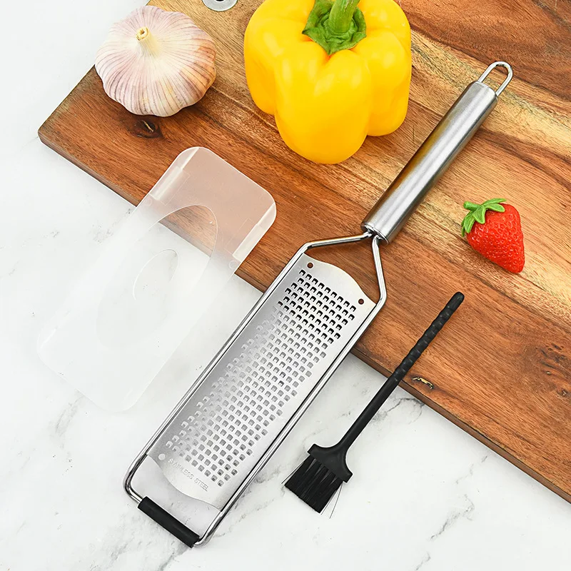Premium 304 Stainless Steel Tube Handle Cheese Grater and Lemon Shredder - Kitchen Gadget