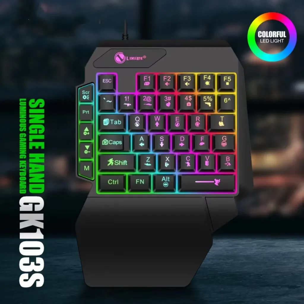 ITLY Single-Handed Gaming Keyboard with Backlighting