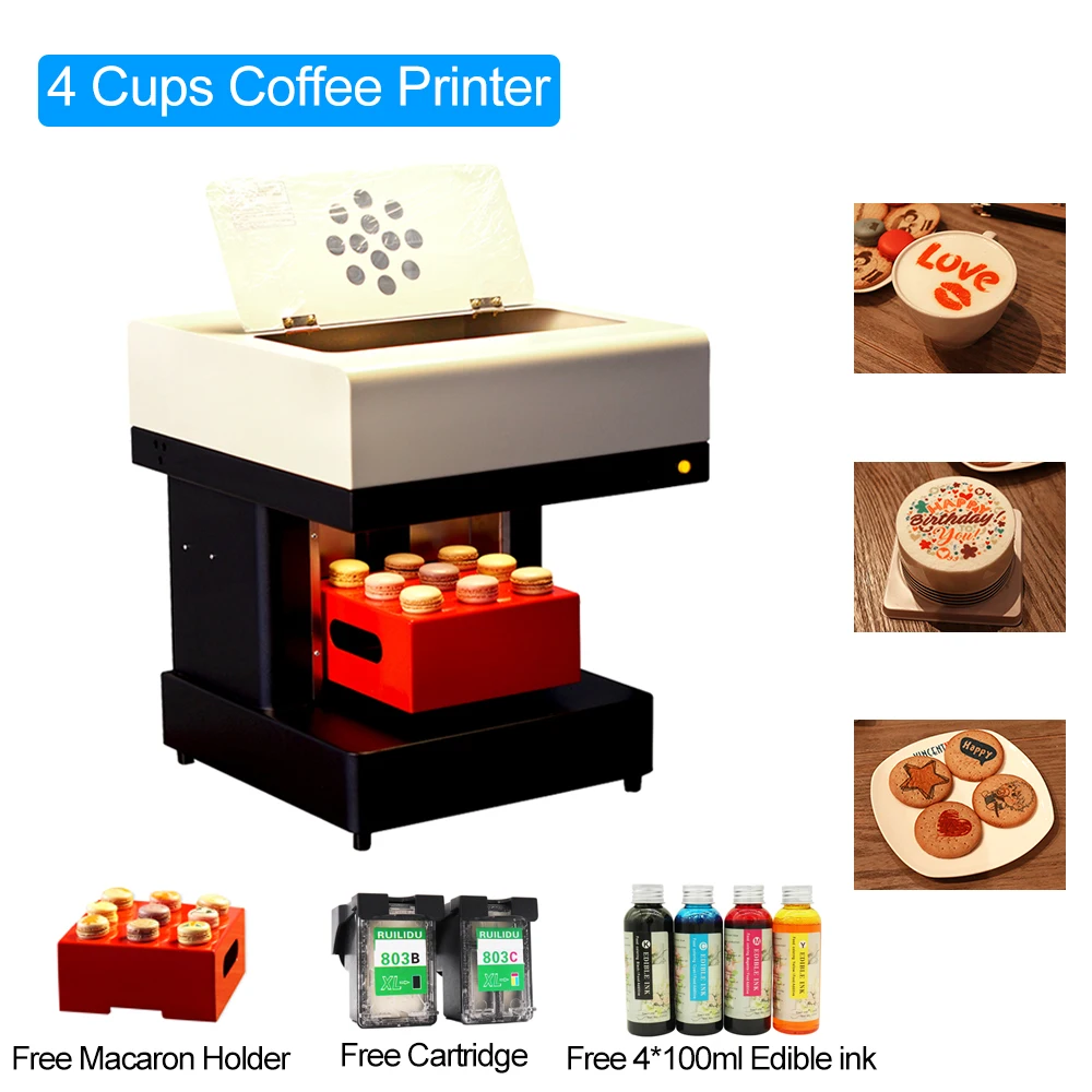 Automatic Coffee Printer for Cakes, Cappuccinos, Biscuits & More
