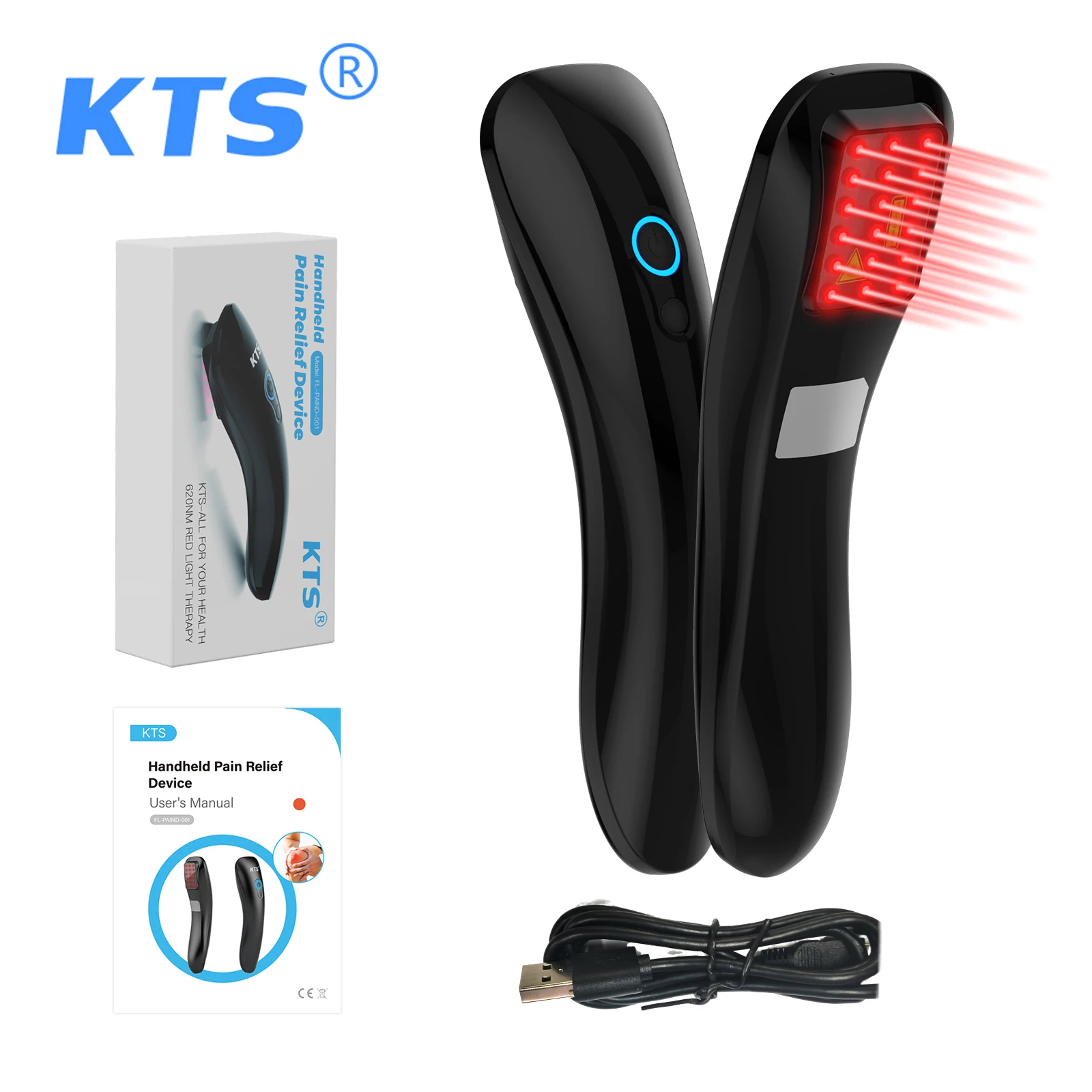 KTS 18x620nm Laser Therapy Device for Body Pain Relief - Cold Laser Arthritis Massager