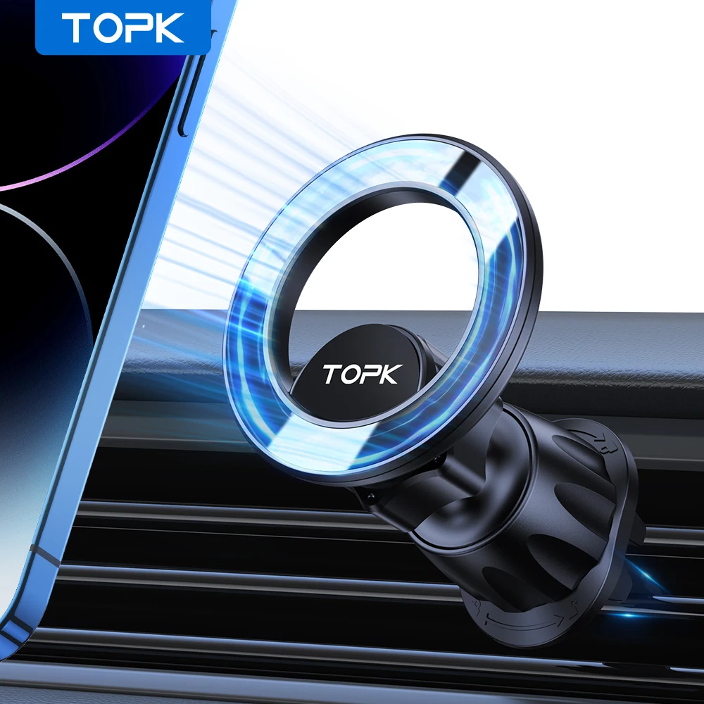 TOPK Magnetic Car Phone Holder Mount for Magsafe, 360° Rotation, Air Vent Mount