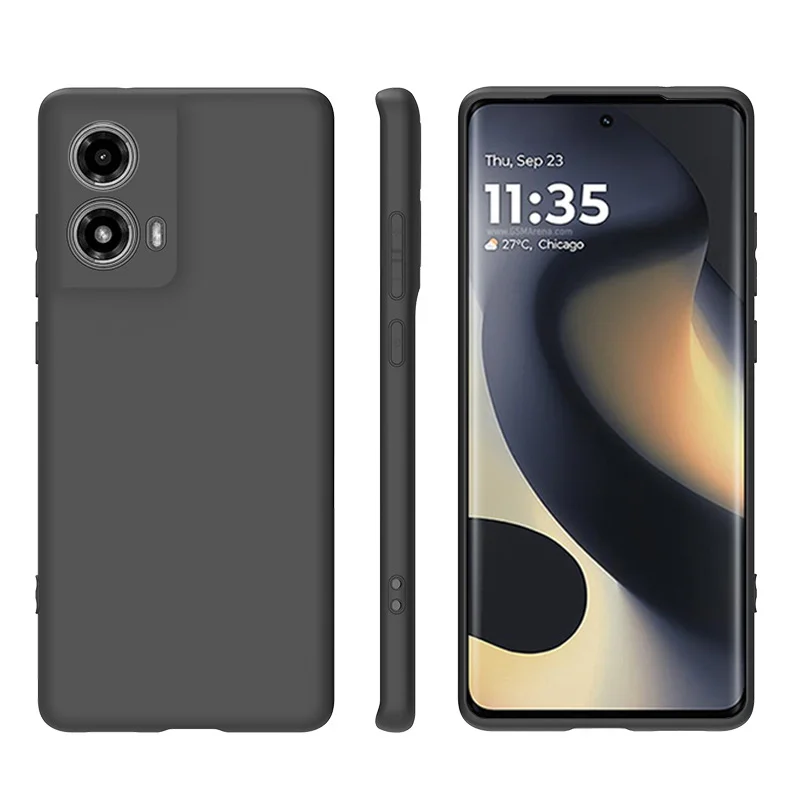 Moto G85 5G Soft Black Matte Silicone Case