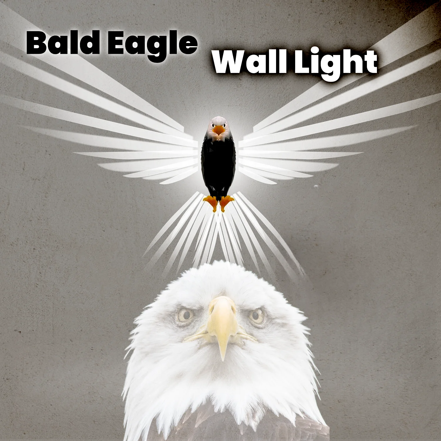 Bald Eagle Night Light Projection Lamp with Remote Control for Children, Rechargeable - Bedroom Decor