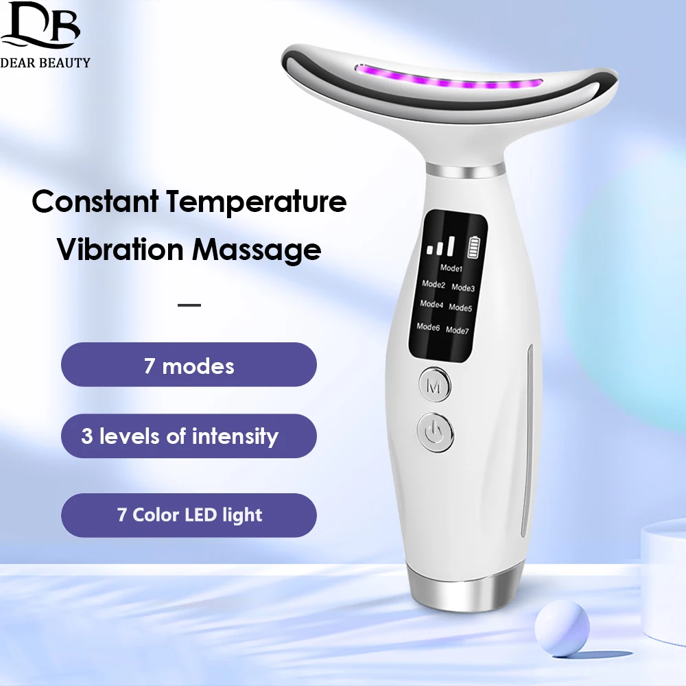 DearBeauty Neck Face Beauty Device with 7 Color LED Photon Therapy
